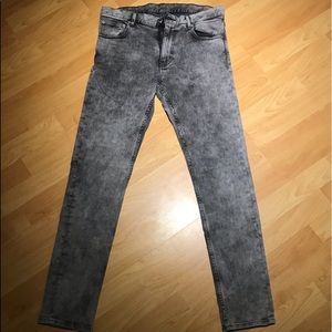 Cheap Monday acid wash gray jeans